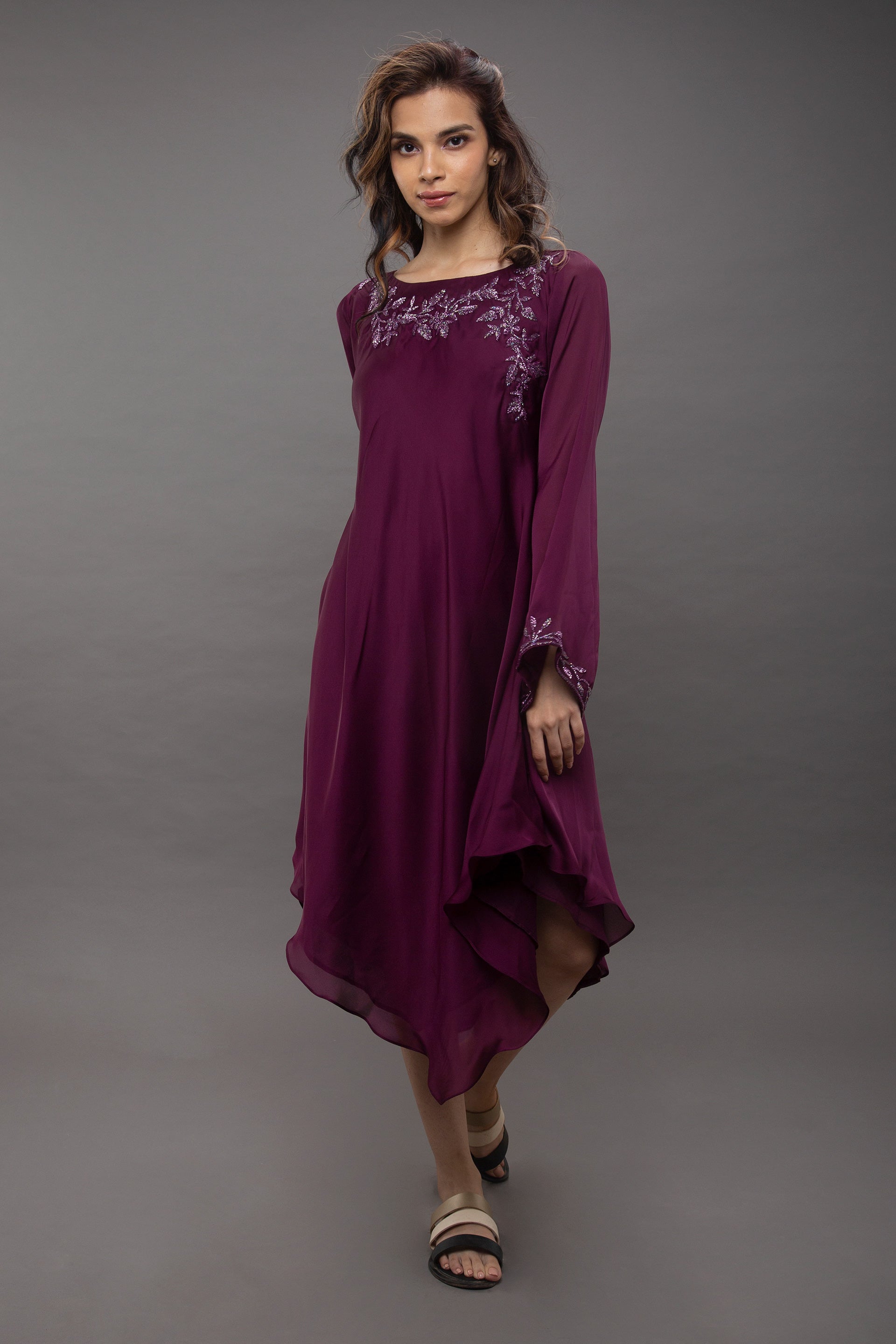Classy wine dress