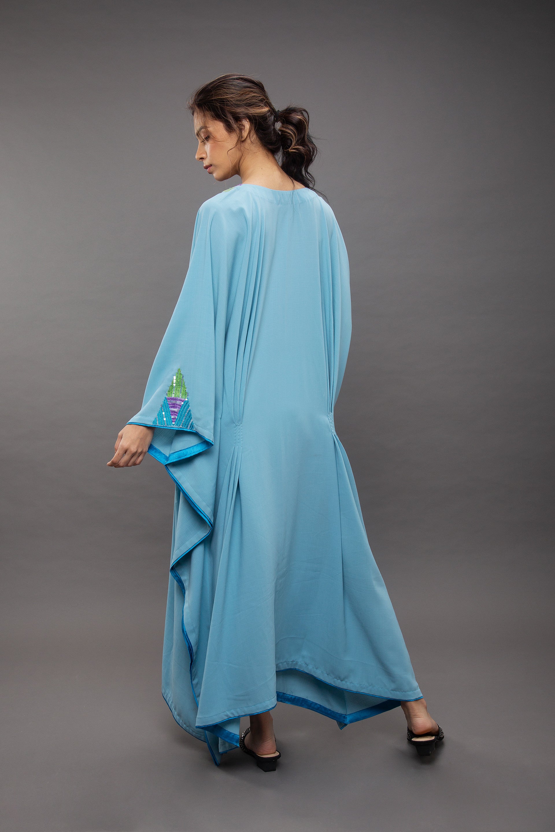 Sassy blue georgette kaftan